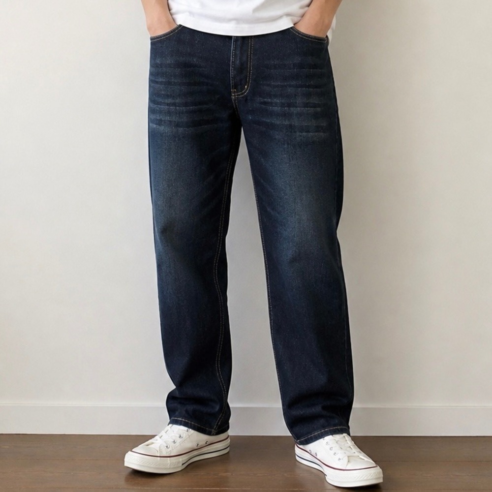 Beverly Hills Polo Club Mens‎ Dark Wash Straight Leg Jeans 42x32 Indigo Denim